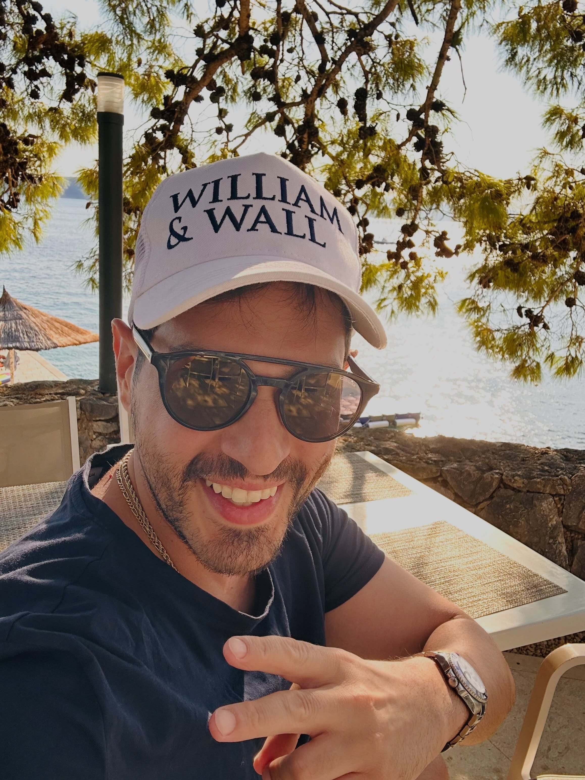 Spotted in Croatia 🇭🇷. We love seeing clients and friends of the firm repping William &amp; Wall around the world. Our special-edition white hat launches online October 1.