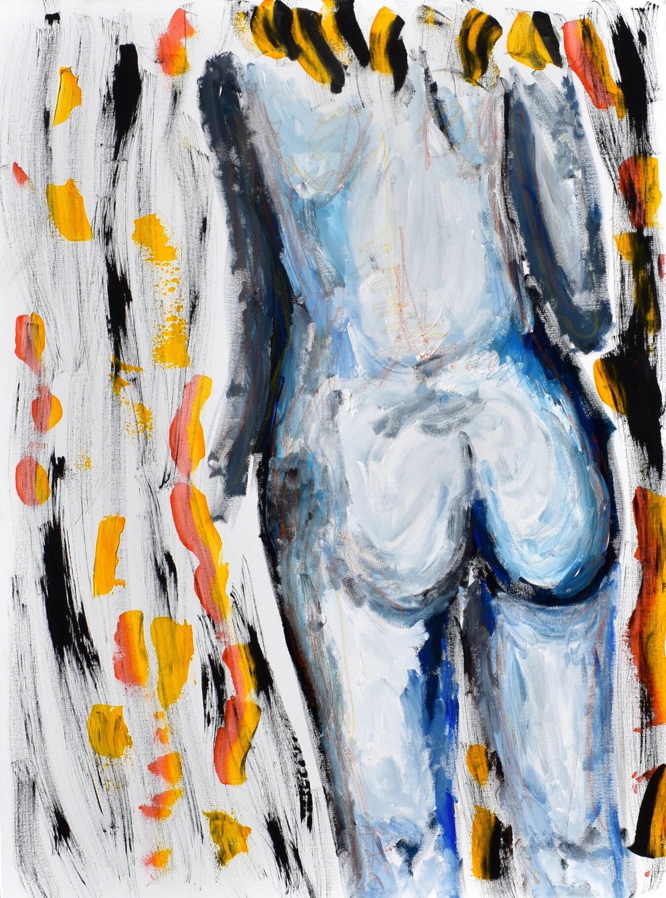"Lady of the Night", Mixed Media on Canvas, 30" x 40"