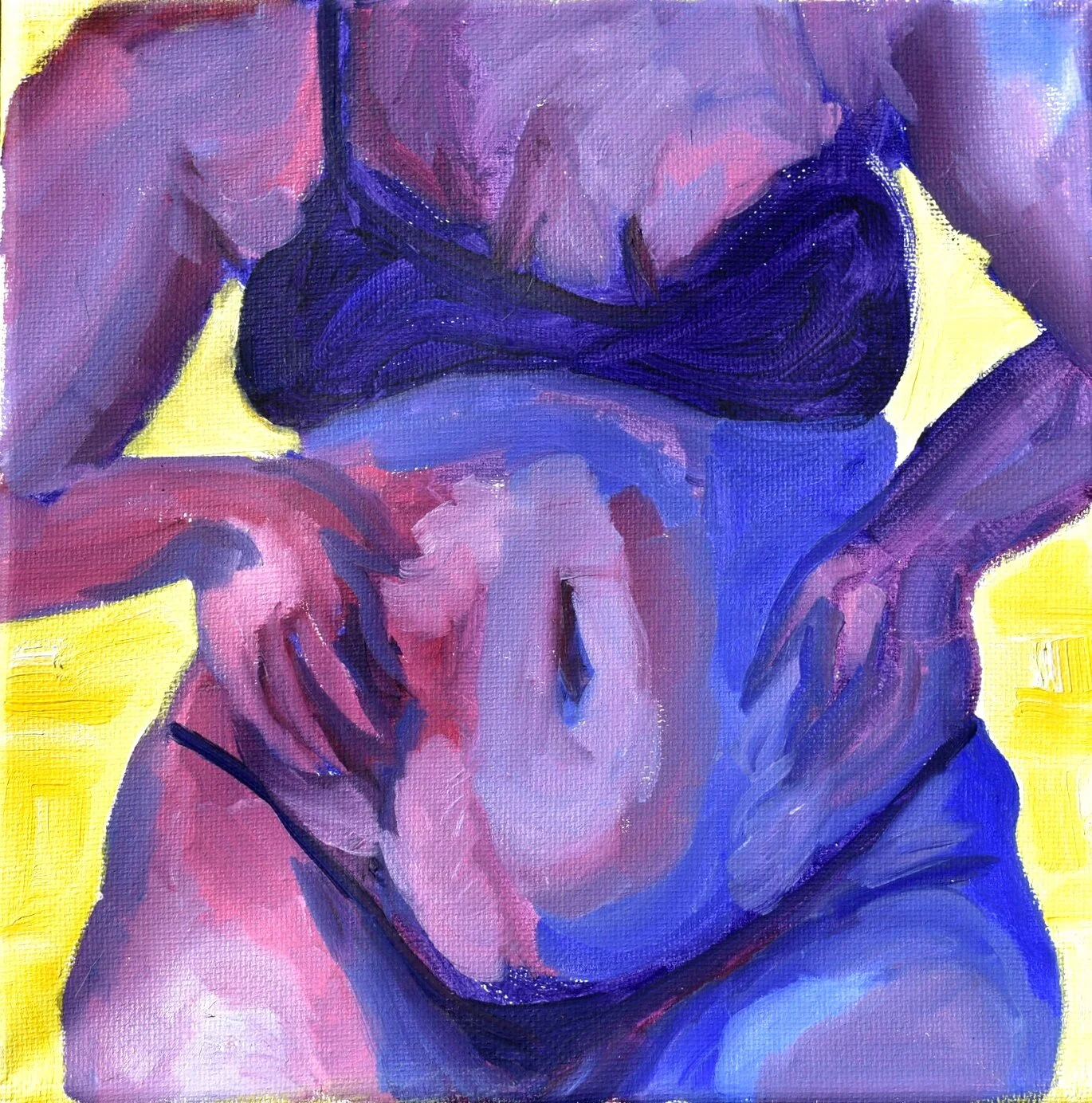 "Purple Dreams", Oil on Canvas, 12" x 12"