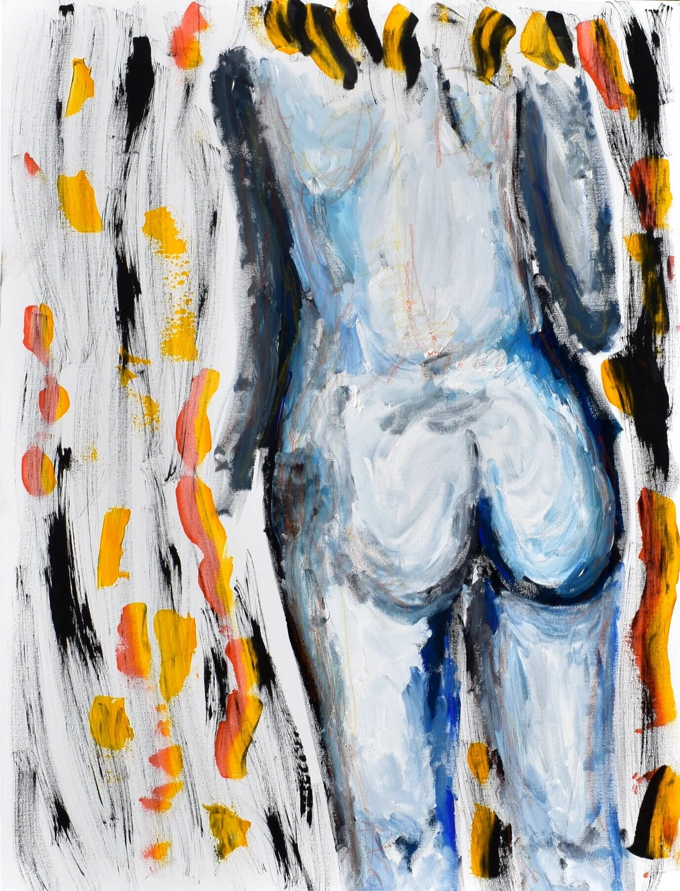 "Lady of the Night", Mixed Media on Canvas, 30" x 40"