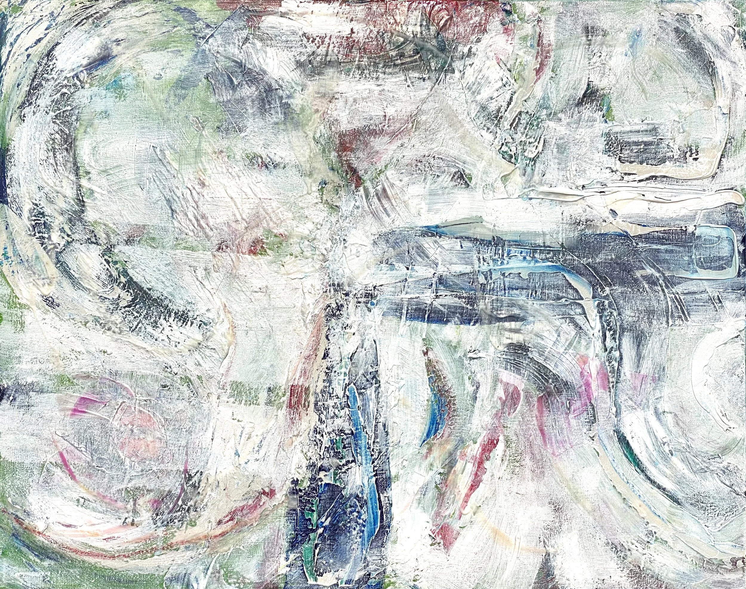 "Spilt Milk", Mixed Media on Canvas, 30" x 24", AVAILABLE