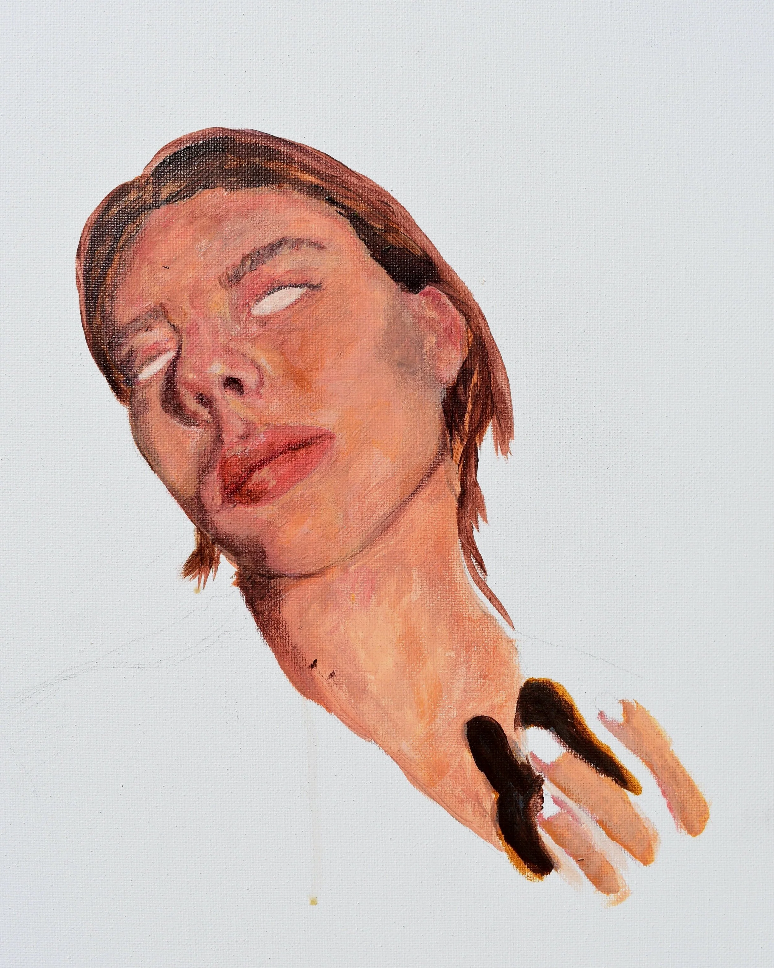"Dissipate: Self Portrait, 2020", Acrylic on Canvas, 16" x  24", IN PROGRESS 