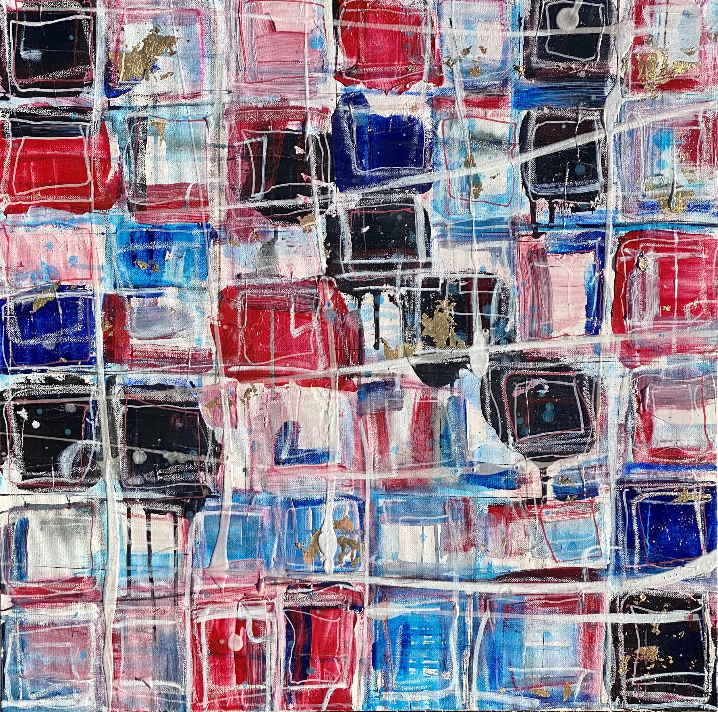 "Sudoku", Mixed Media on Canvas, 24" x 24", AVAILABLE