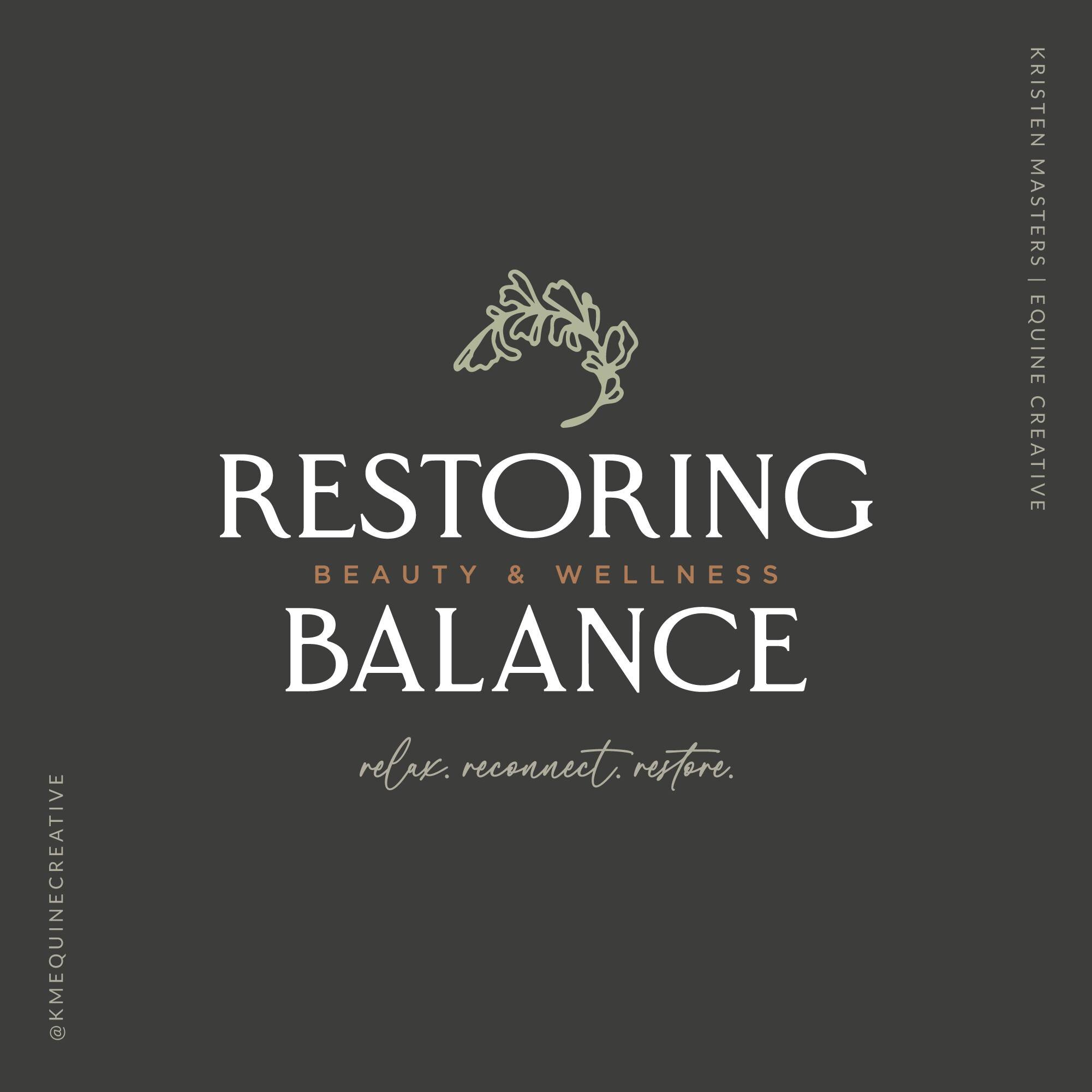 This is a logo project I've been excited to share, but I've been waiting for its official debut with the one and only Nicole at Restoring Balance Beauty &amp; Wellness 💆&zwj;♀️🫧🪨🌿.

Nicole is about as genuine a human being as they come, and as a 