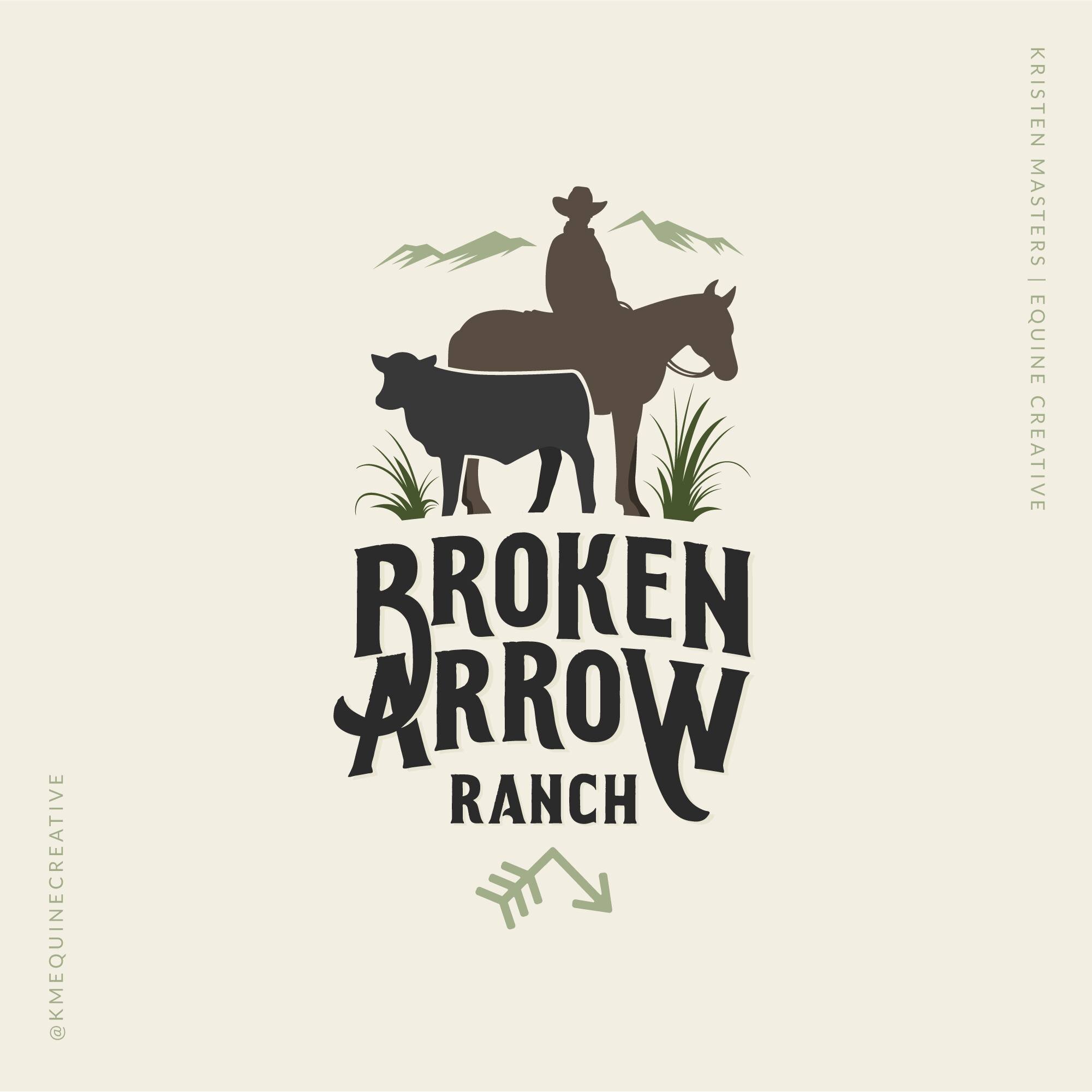 Another recent project, this time completed for Broken Arrow Ranch 🌾🐴🐮.

(Someone really needs to take the lead on making an Angus emoji happen.)

A diverse cattle, horse, and land enterprise, Broken Arrow Ranch was looking for a logo mark and cor