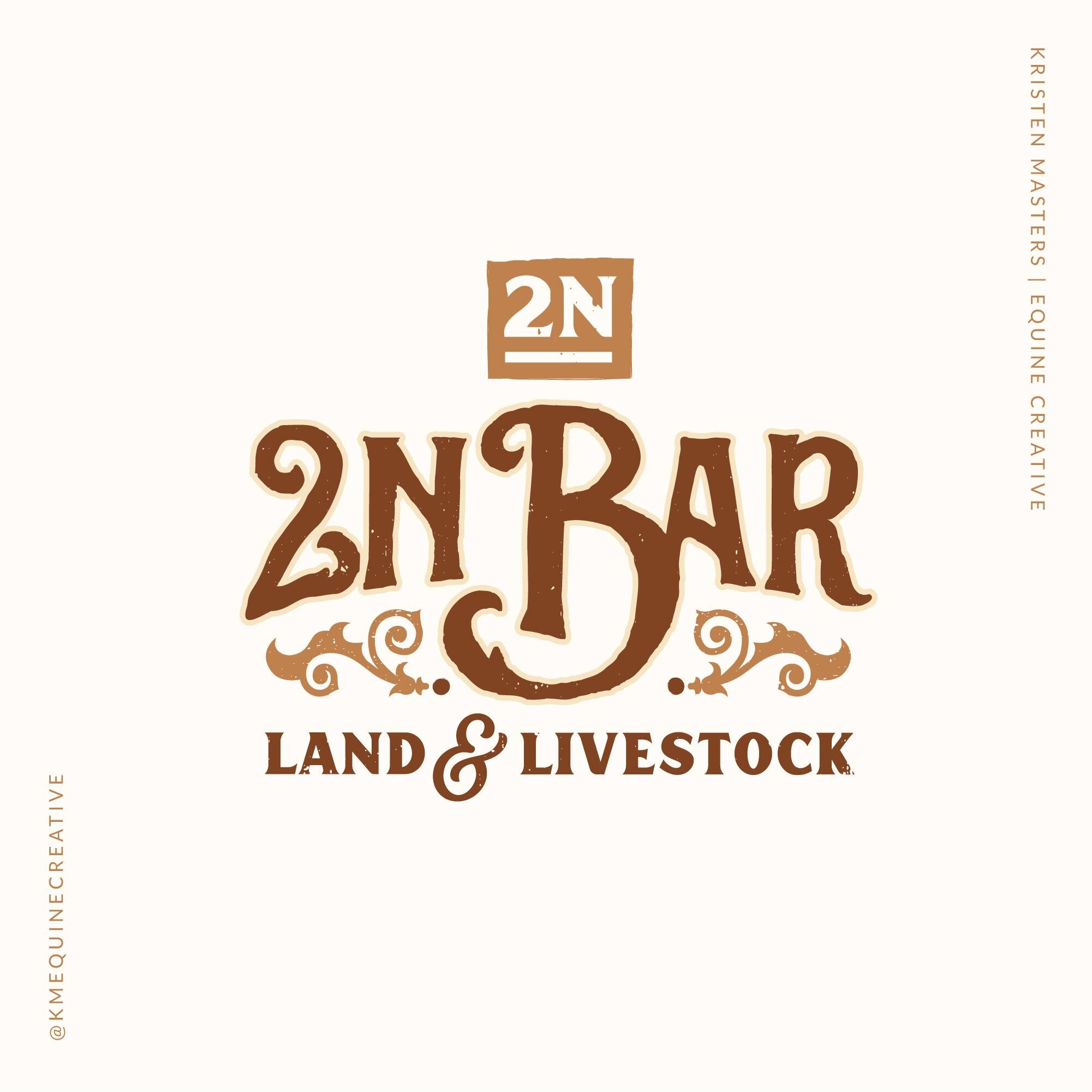 A recent logo design developed for 2N Bar Land &amp; Livestock!

Our goal was to develop a bold, classic mark with natural colors in mind while incorporating the 2N Bar brand and some timeless western flair. This design is going to look great on sign
