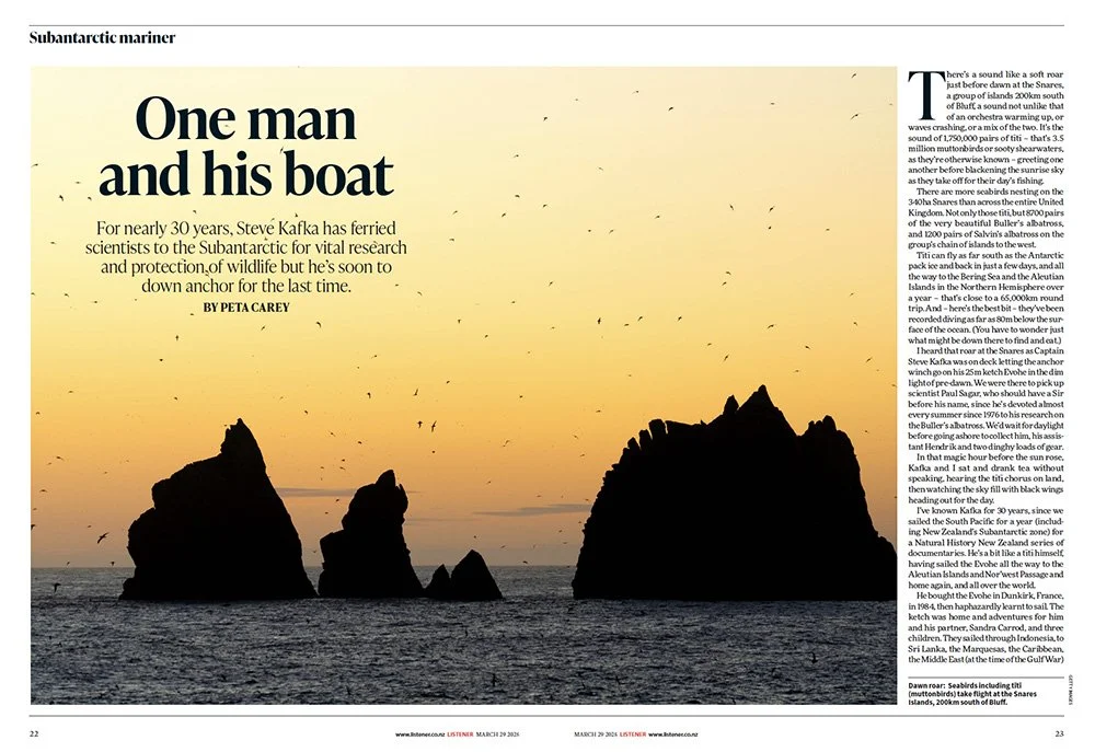 One man and his boat (NZ Listener, March 2025)