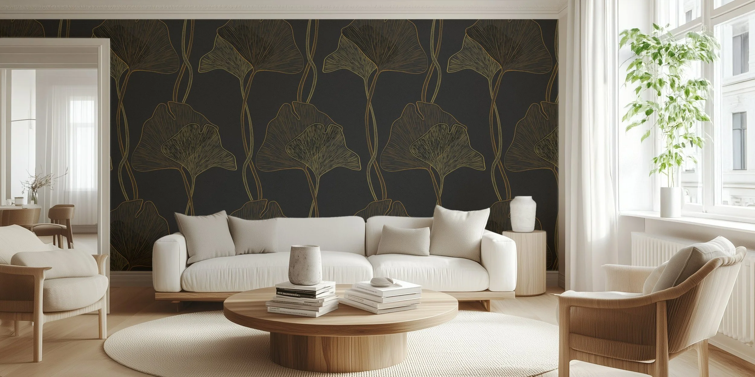 Opulent Art Nouveau Ginkgo Leaves (Dark)-room (2).jpg