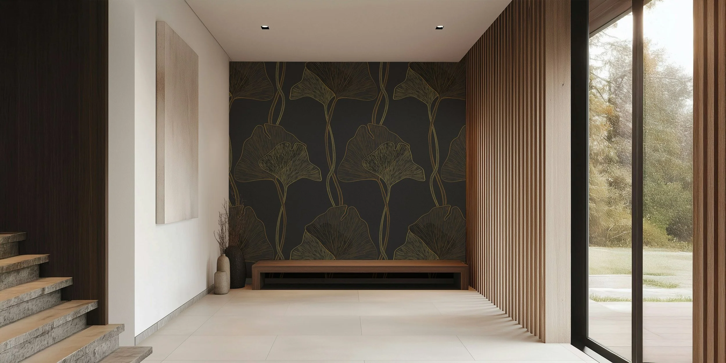 Opulent Art Nouveau Ginkgo Leaves (Dark)-room.jpg