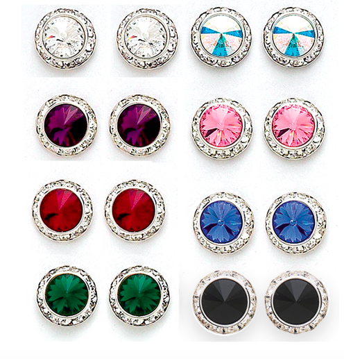 Our performance earrings are made with genuine high quality crystals and surgical steel. They are hypoallergenic as well as nickel and lead free.Choose from post or clip.
17MM
Available in a variety of other colors.