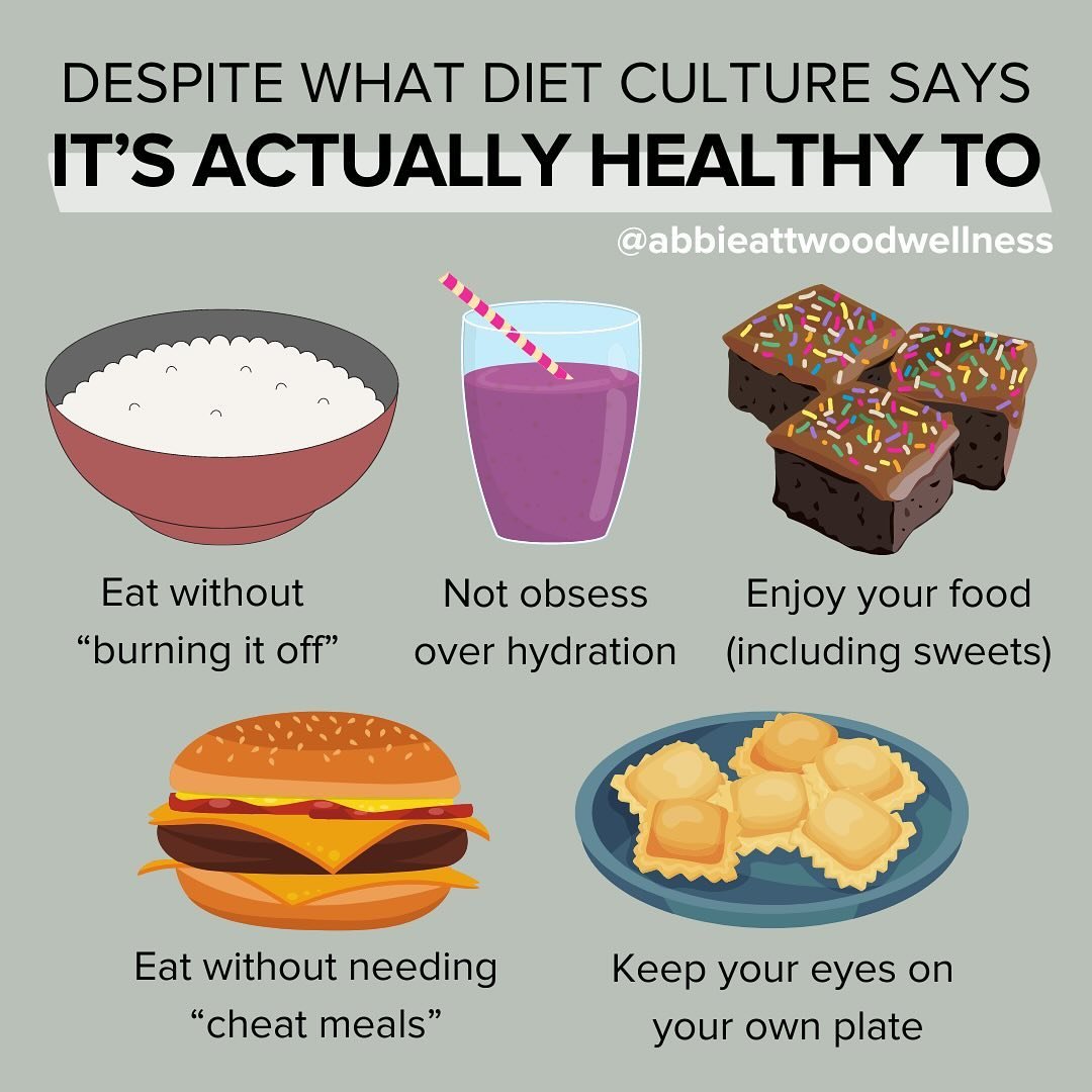 What&rsquo;s something you&rsquo;d add? Something diet culture would call unhealthy, but is actually rooted in self-compassion and true self care? Tell us in the comments 🫶🏼

And if you have questions on any of these, please comment. If you have an