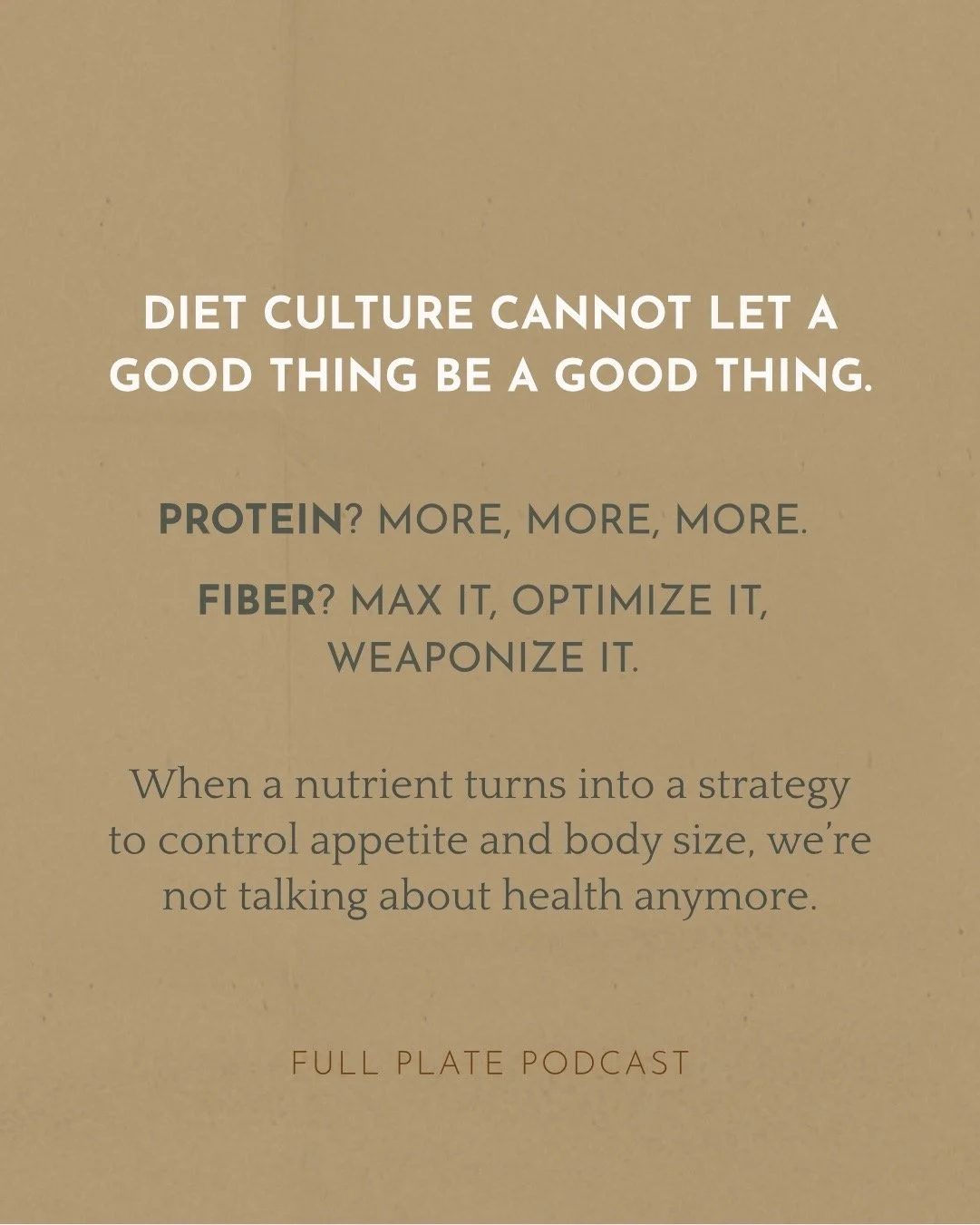 #208: Fibermaxxing, Protein Hysteria, and the Trap of “More Is Better"