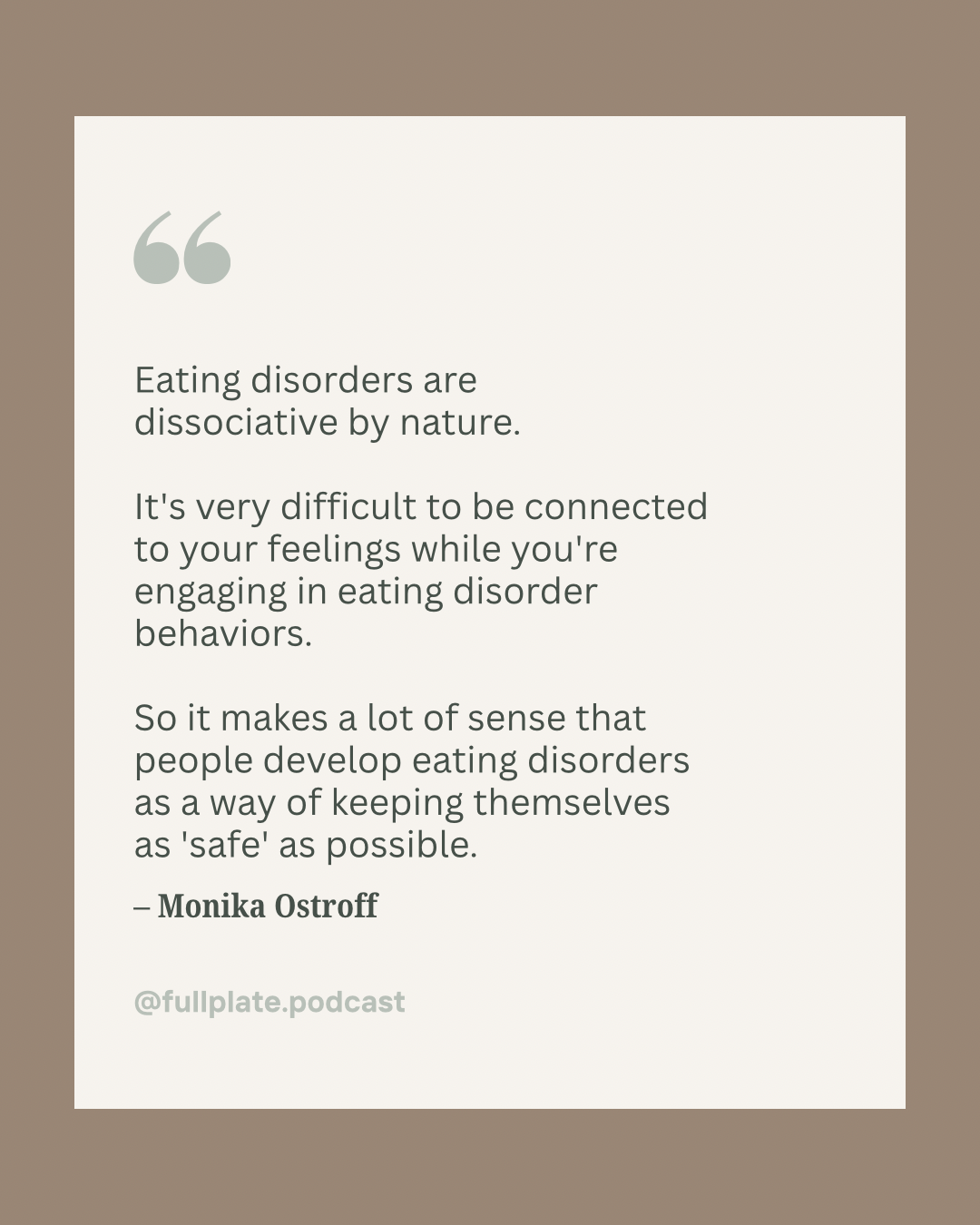 #226: The Wisdom in Dissociation: When Leaving Your Body Is a Form of Protection with Monika Ostroff, LICSW, CEDS-S