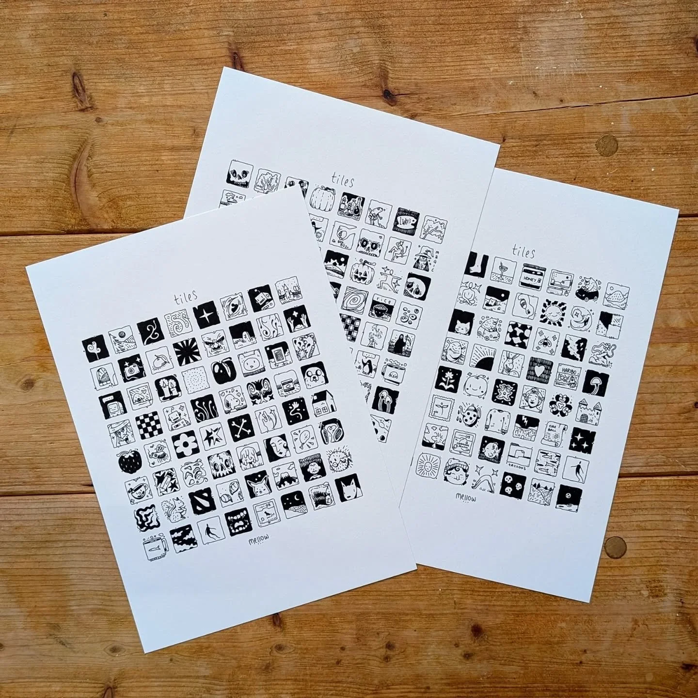 The Tiles flash sheets are now also available as prints! No longer  struggle to choose the 3 you'd like to get tattooed, you can have the entire collection at home! 
Available individually or get the full collection for a discounted price 💘
Printed 