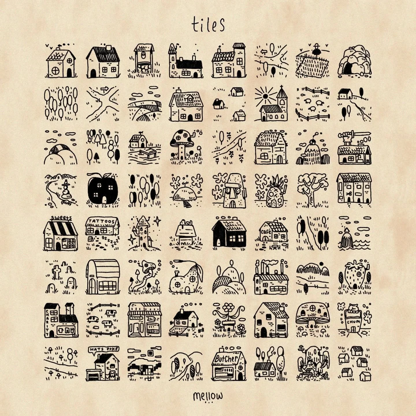 Tiles Batch No.04 - Build your own little settlement! 
1 for &pound;40, 2 for &pound;70, 3 for &pound;90!
Set size at 1&quot; each
As always you can mix and match these tiles with any of the other tile sheets and still get the discount price and mult