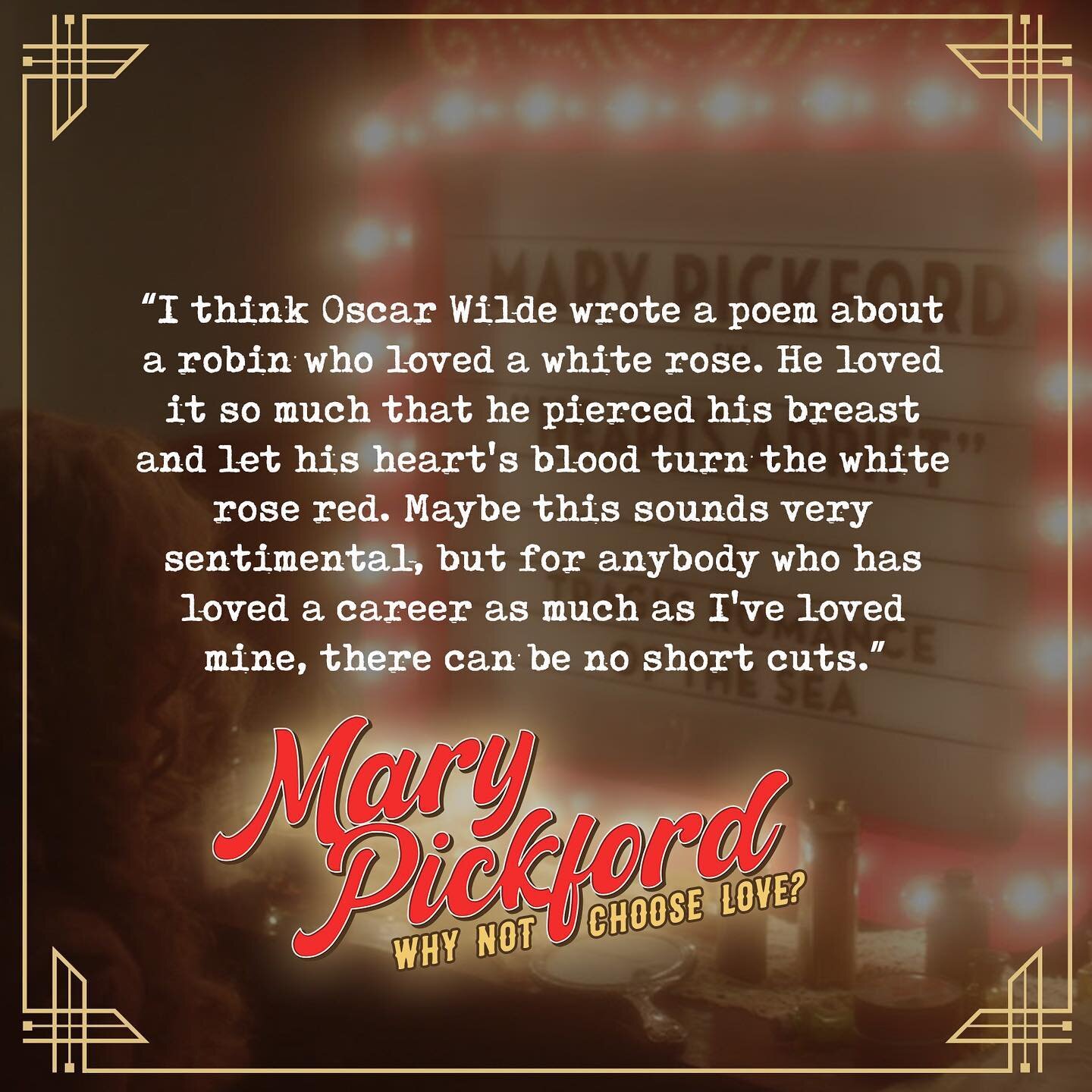 Quote from Mary Pickford, subject of the film &ldquo;Why Not Choose Love? A Mary Pickford Manifesto&rdquo; directed by @jennifer.delia. 

If you want to see more of Jennifer's work check out @humanizingtheicon page for chats with visionaries. 

Write