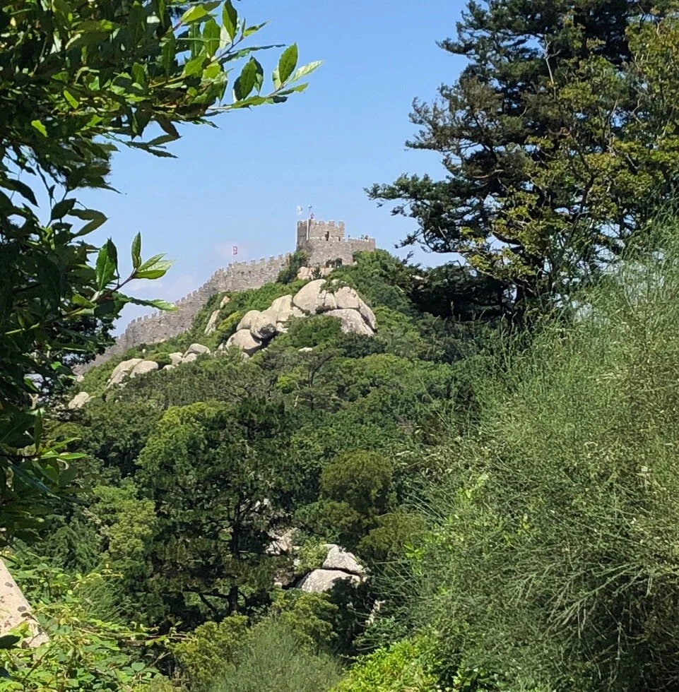 15th Century Moorish Castle seen from the train station in Sintra