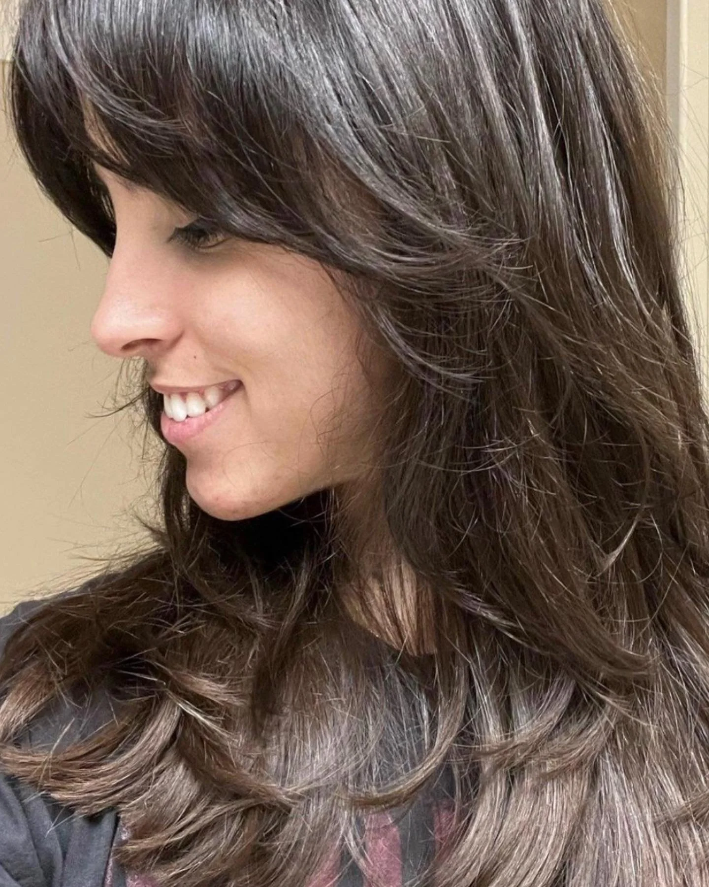 Love it when your clients take better pictures then me. # layered haircut # loma #wowdreamcoat