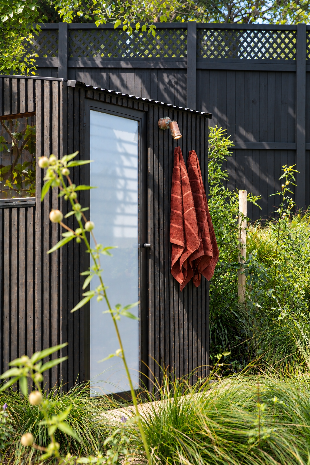 Sunlit Garden Sauna Shed Corner.png