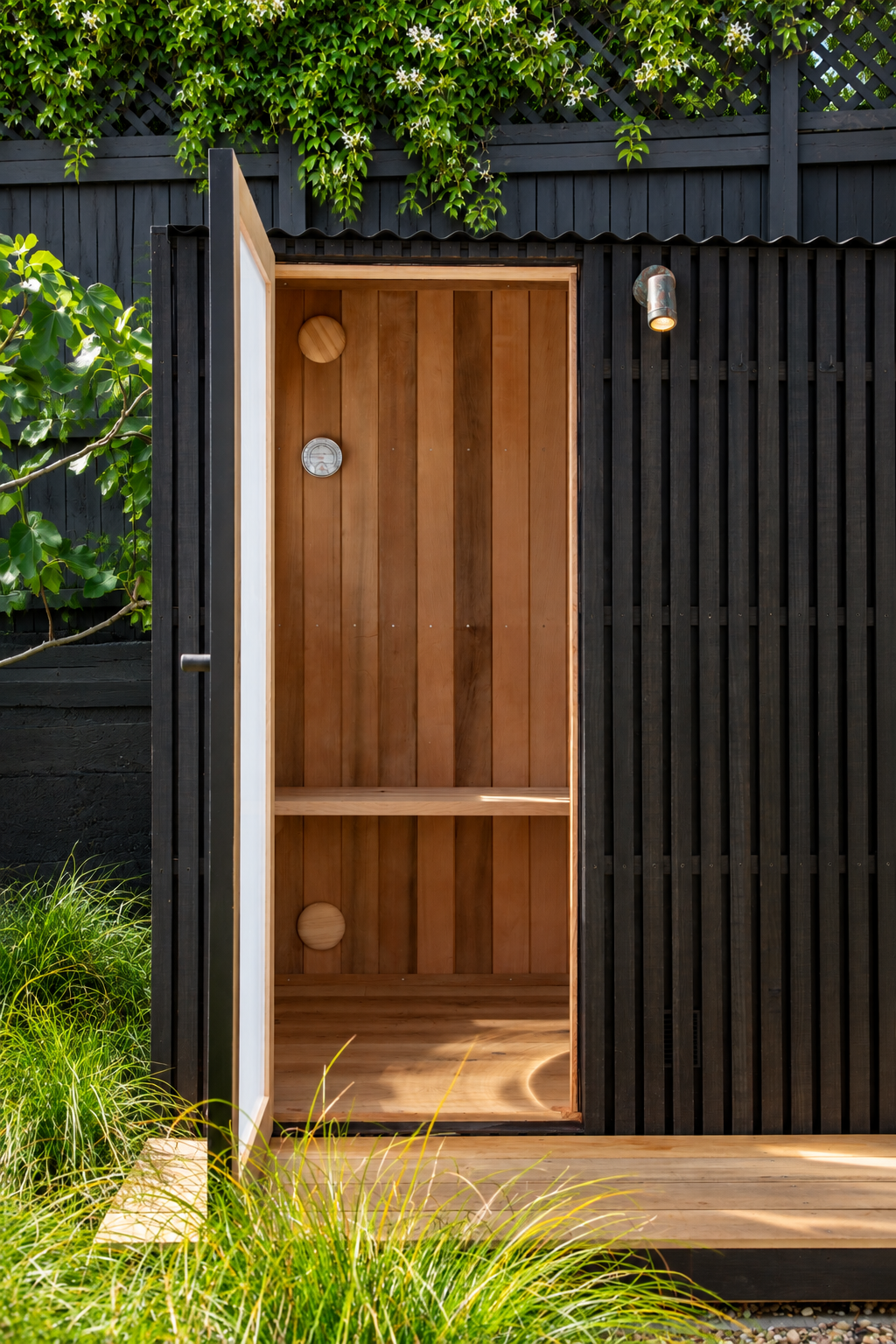 Modern Garden Sauna Entrance.png