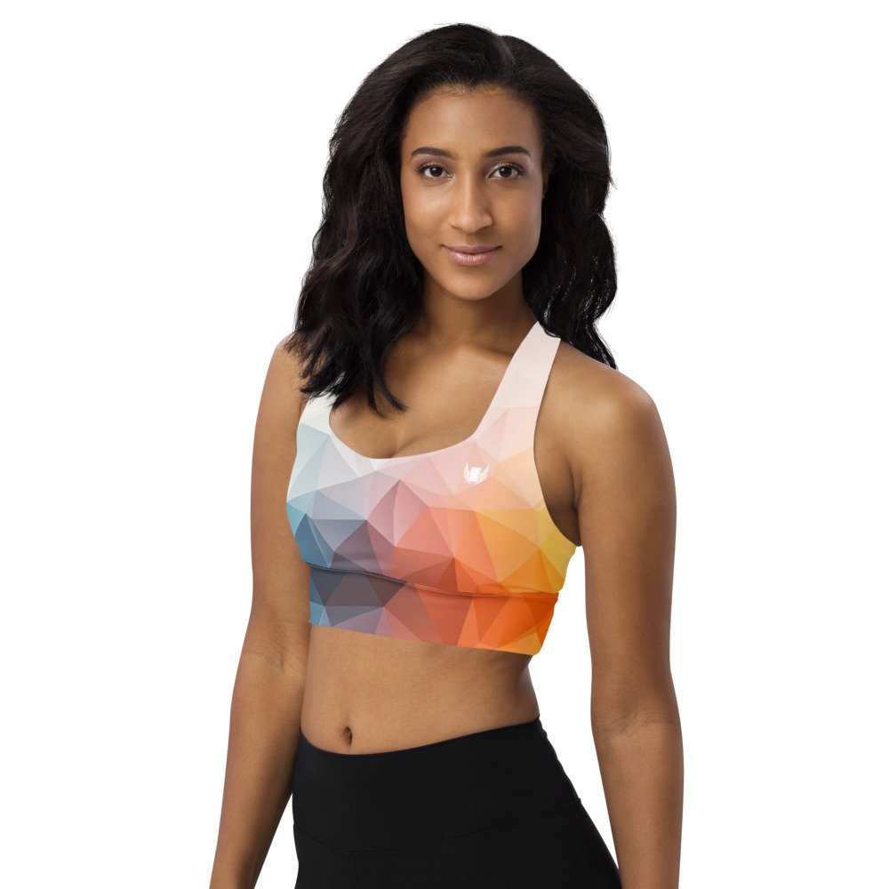 Geometric Sunset Sports Bra — The Track Closet