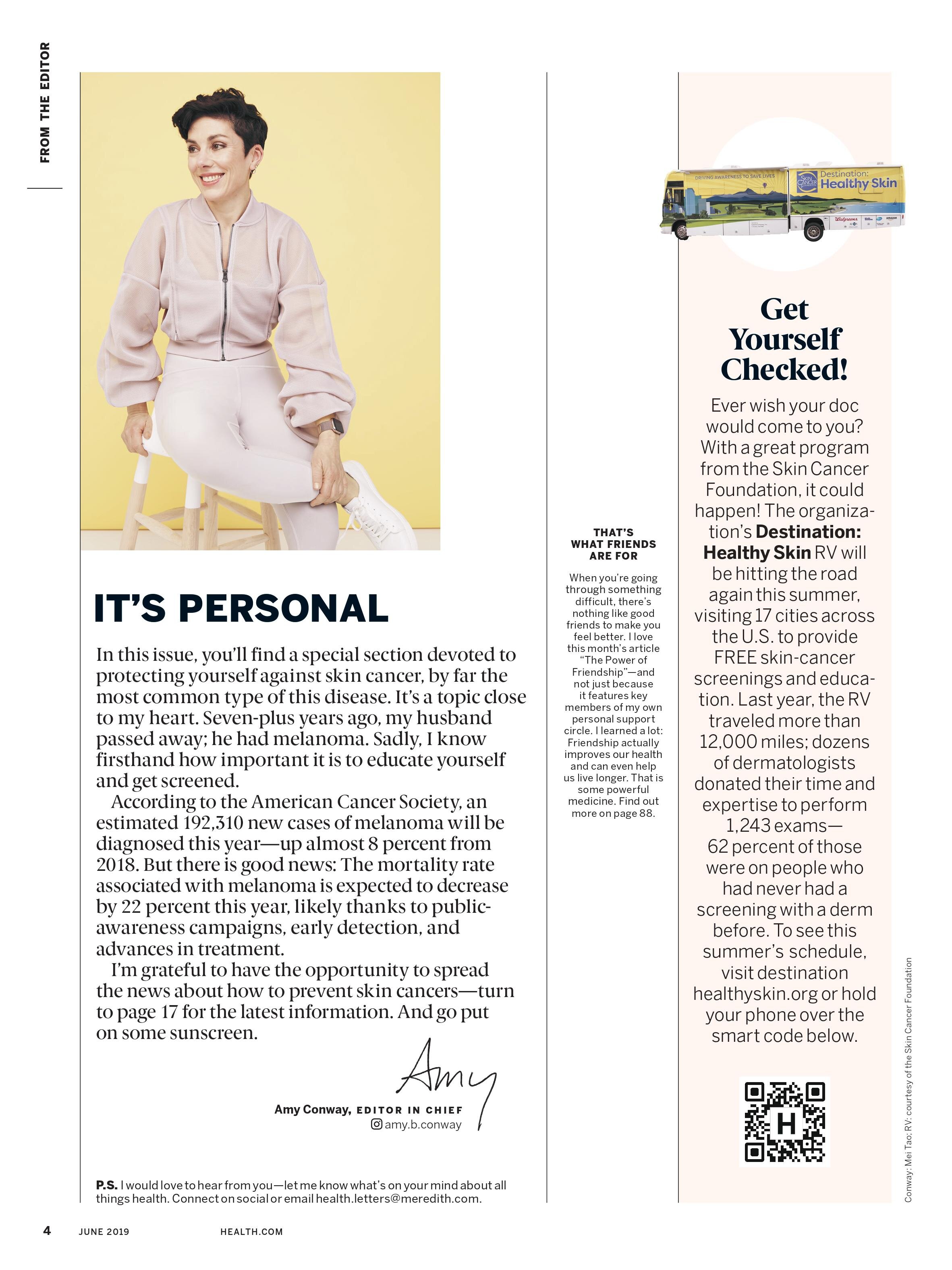 Destination: Healthy Skin Program featured in Health Magazine