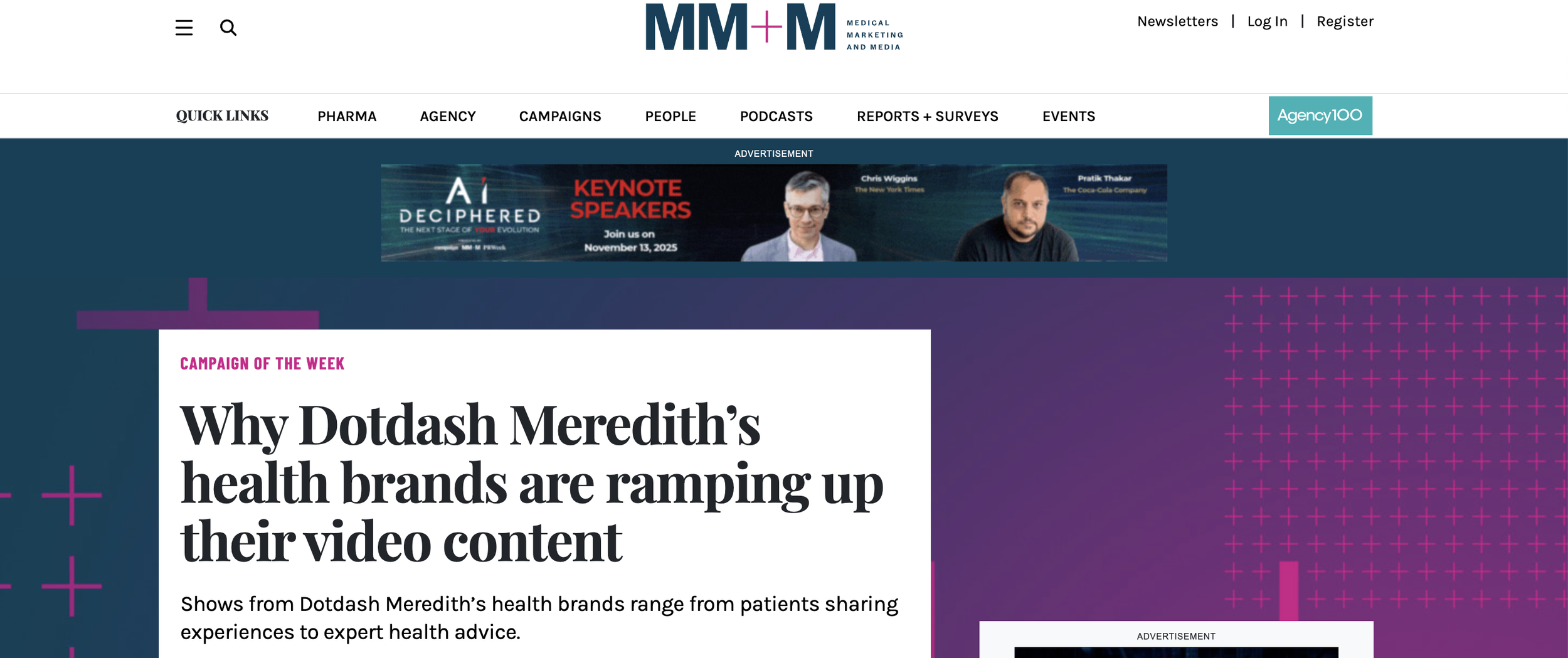 Verywell Health/Health's SVP, Sara Michael, and business video strategy feature interview in MM+M