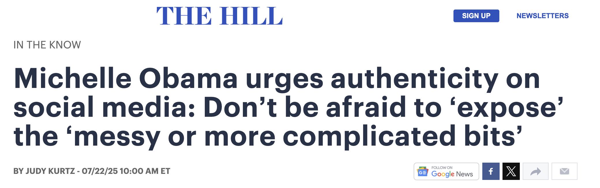 Michelle Obama PARENTS interview covered on The Hill