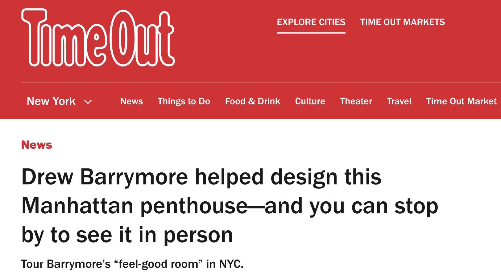 REAL SIMPLE Home on Time Out NY