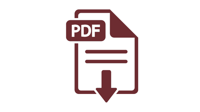 Icon of a PDF document with a downward arrow, indicating download or saving.