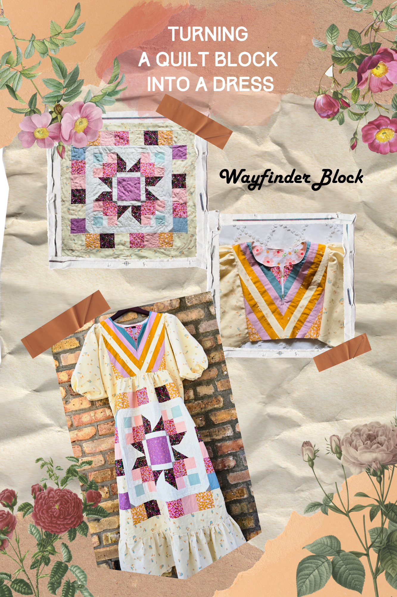 Turning a Quilt Block into a Dress - Wayfinder Block Tutorial
