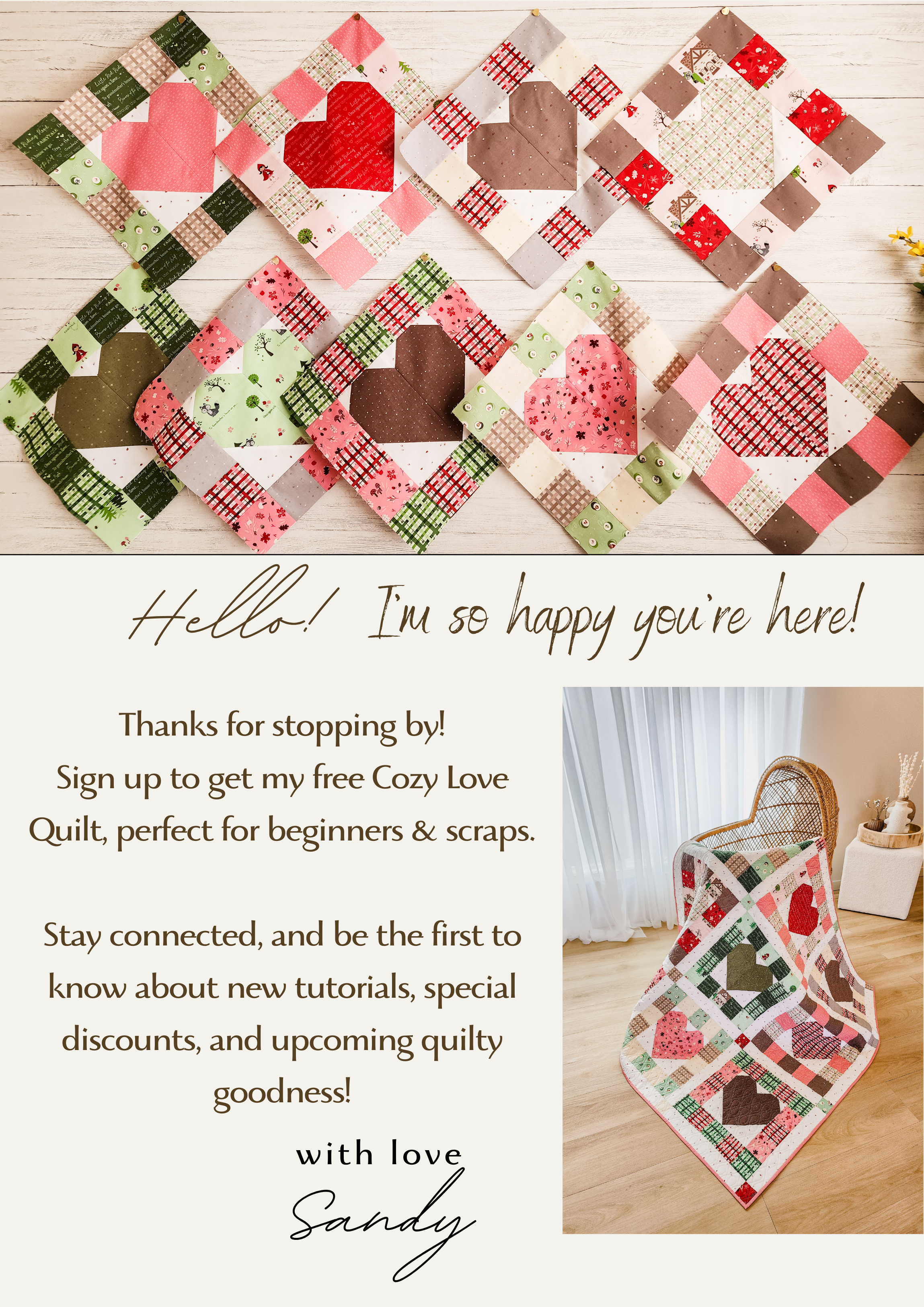 Free Cozy Love Quilt Pattern — Thai Charm LLC