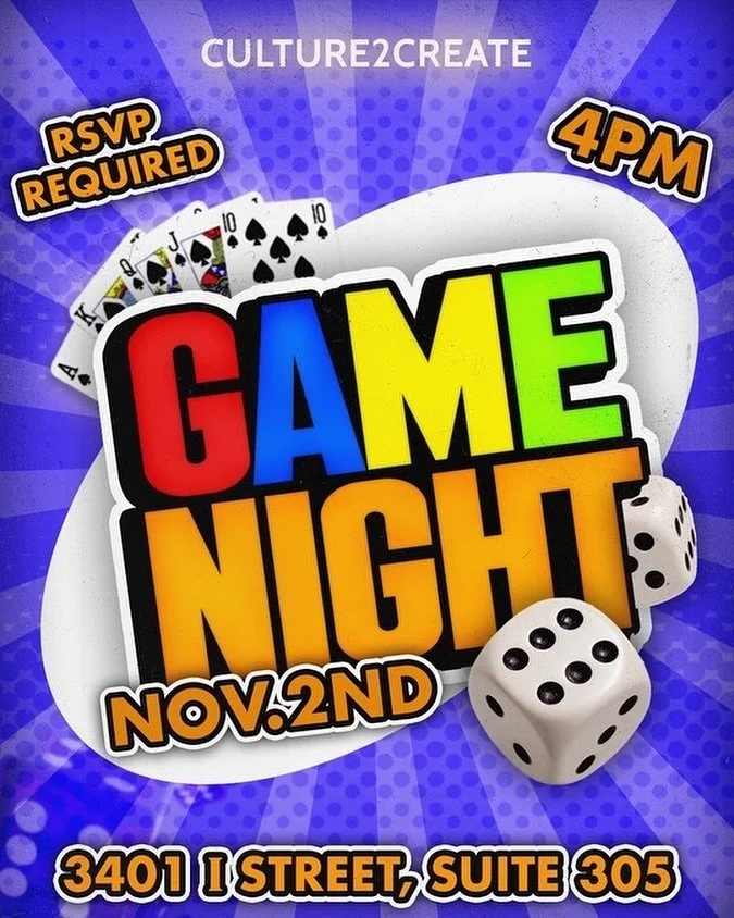 LET THE GAMES BEGIN 🗣️

🎮 Calling all board game strategists, button mashers, and competitive players! 🎲

C2C presents our 1st Official Game Night! 🕹️

📅 Saturday, November 2nd, 2024 at 4pm 📅

Embark on a night of fun and connection as we dive 