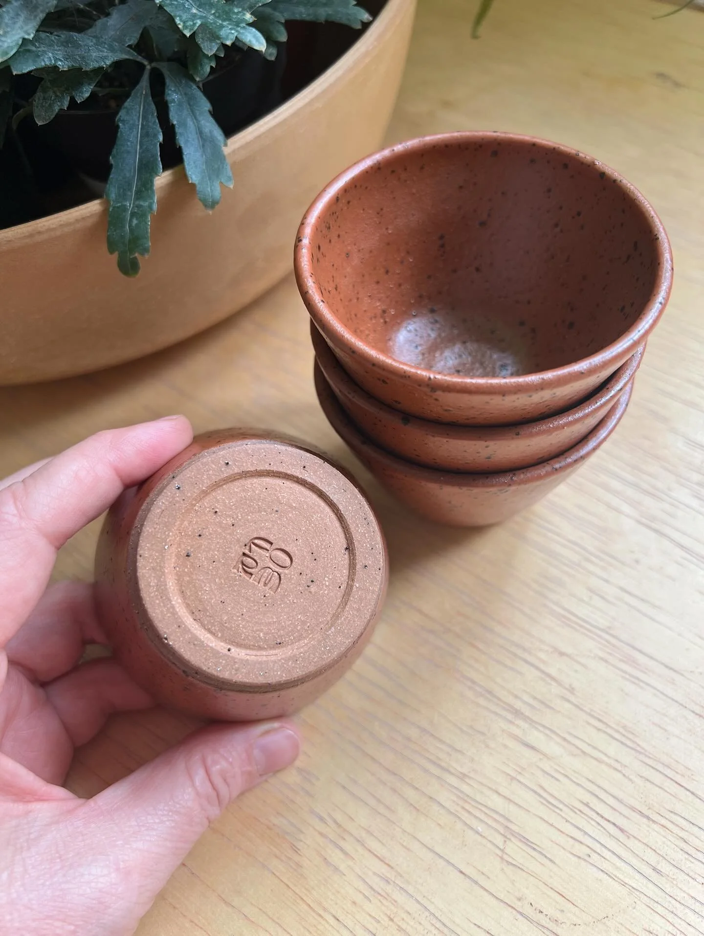 Testing out a new glaze on these tiny lil mezcal sippers and I&rsquo;m loving the results