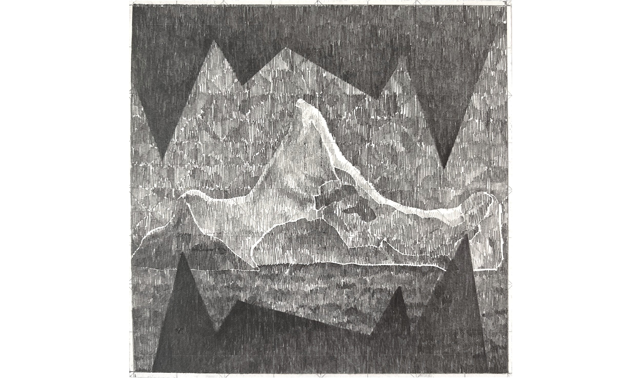 Iceberg That Sank the Titanic (Bite). 5 X 5 inches, Graphite on Paper. 2023