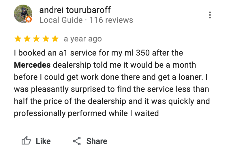 5-star-google-review-for-Northwest Autohaus · 4007 Crater Lake Hwy Medford OR 97504.png