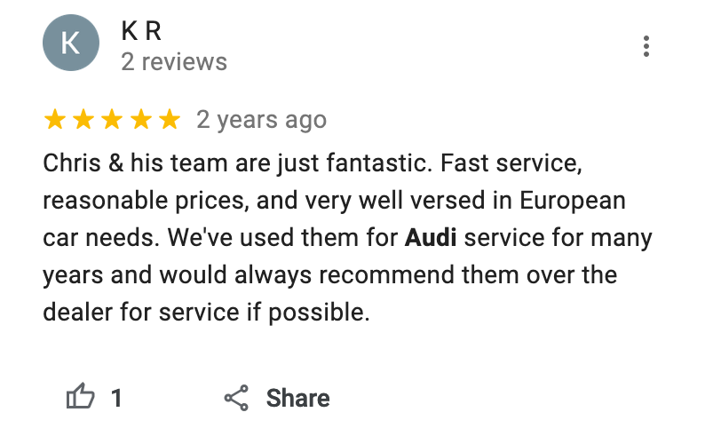 5-star-review-for-Audi-service-at-Northwest Autohaus · 4007 Crater Lake Hwy California OR 97504.png