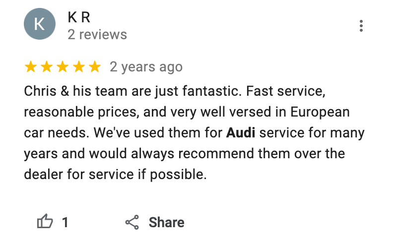 5-star-review-for-Audi-service-at-Northwest Autohaus · 4007 Crater Lake Hwy Medford OR 97504.png