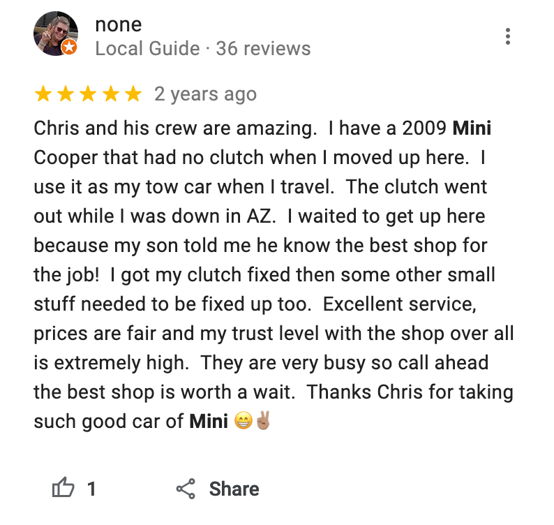 Review-for-mini-mechanic-at-Northwest Autohaus · 4007 Crater Lake Hwy California OR 97504.png