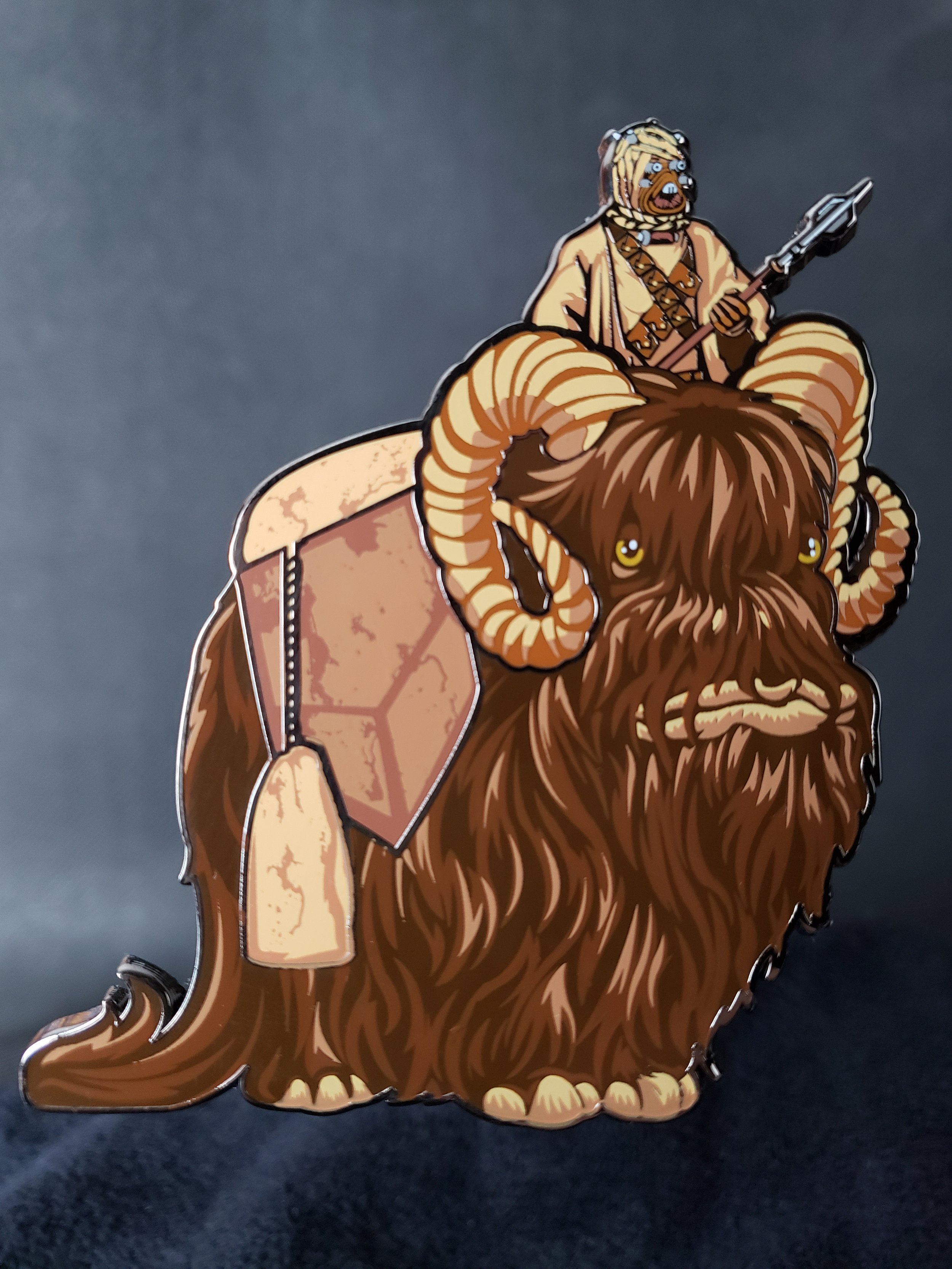 "Like a Bantha!"
-Boba Fett
I’m so incredibly proud of this pin & design . I adore it. This design hits so close to home and touches my heart. I’ve always loved the Tusken Raiders. And of course , I have a big passion for Star Wars Creatures.
Limit