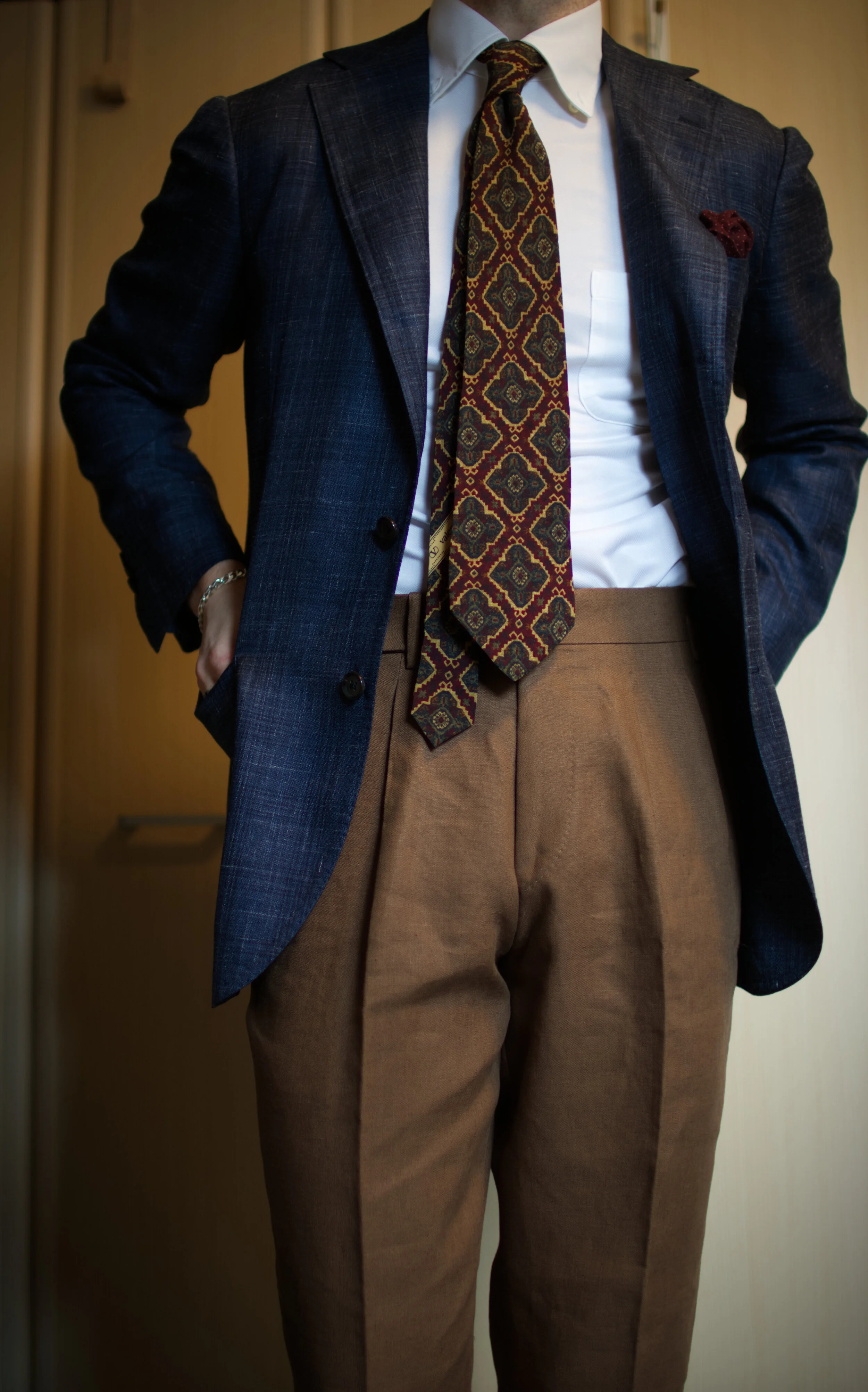 BENEVENTO アイリッシュリネン トラウザーズ - メルカリ - パンツ 