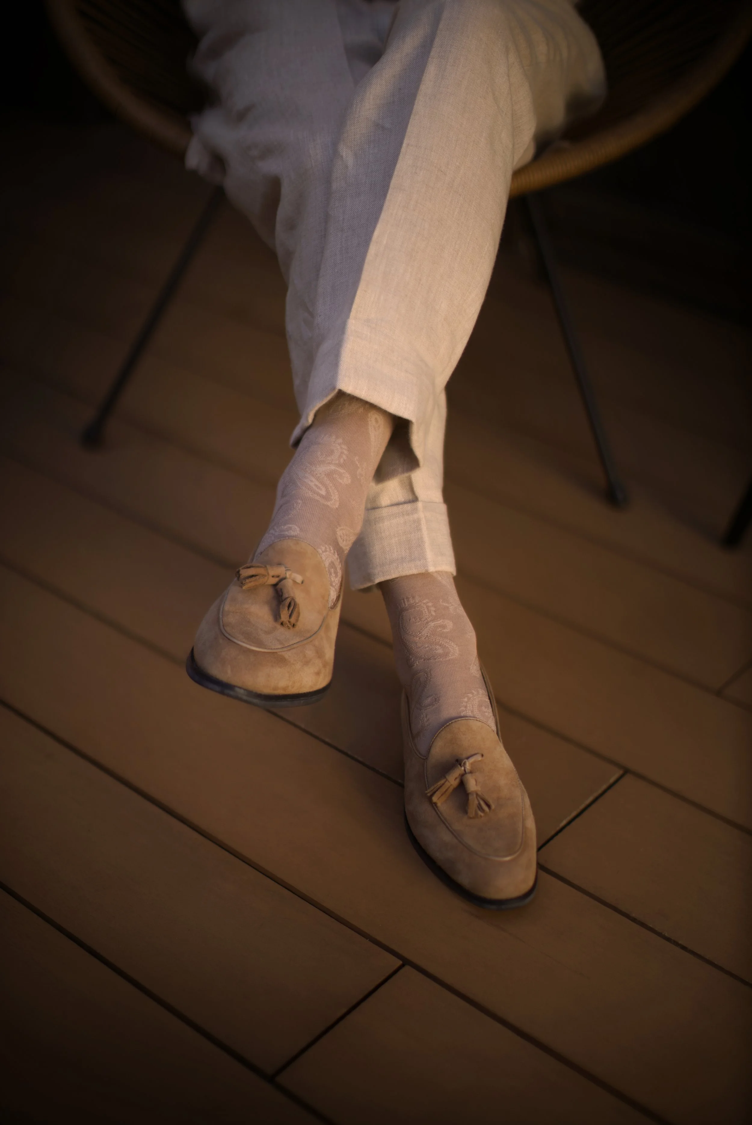 Il Regalo Paisley Silk Socks