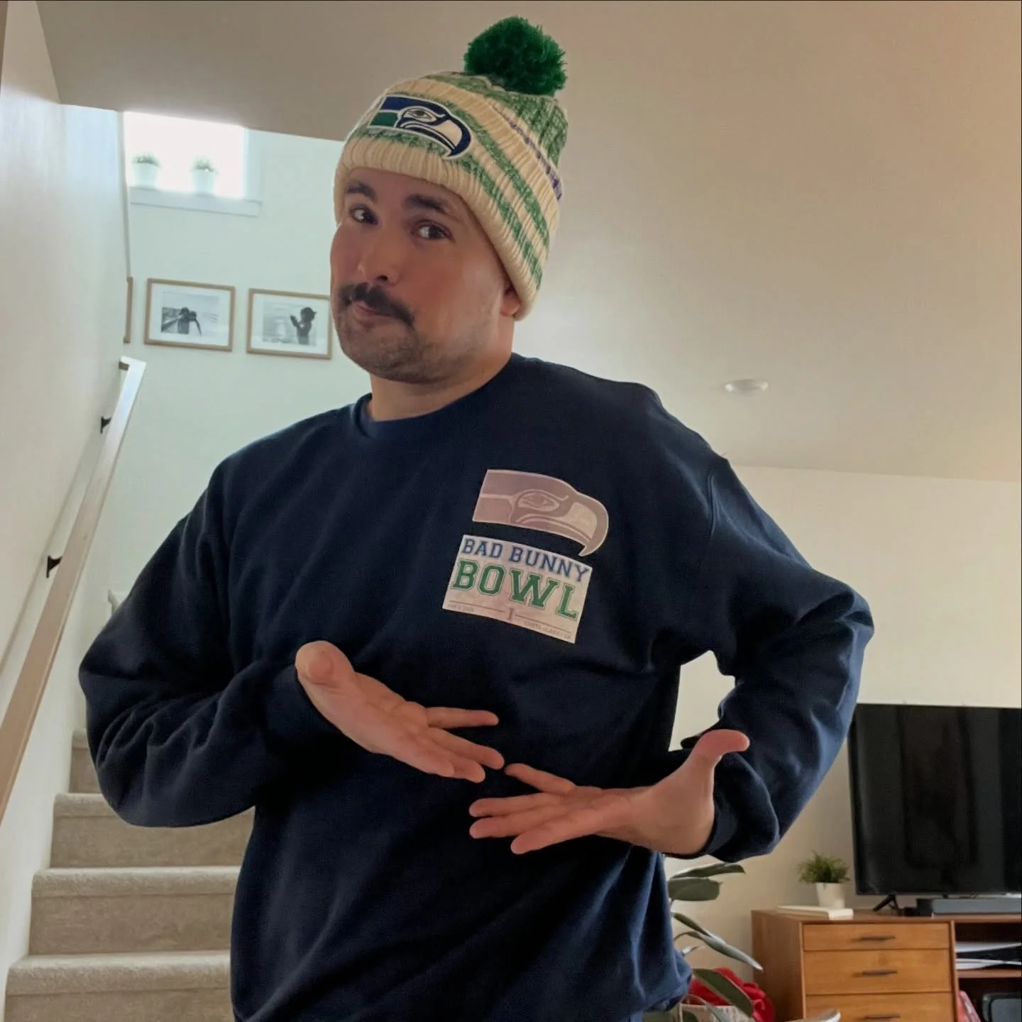 I&rsquo;m rooting for the Hawks and Bad Bunny 😍