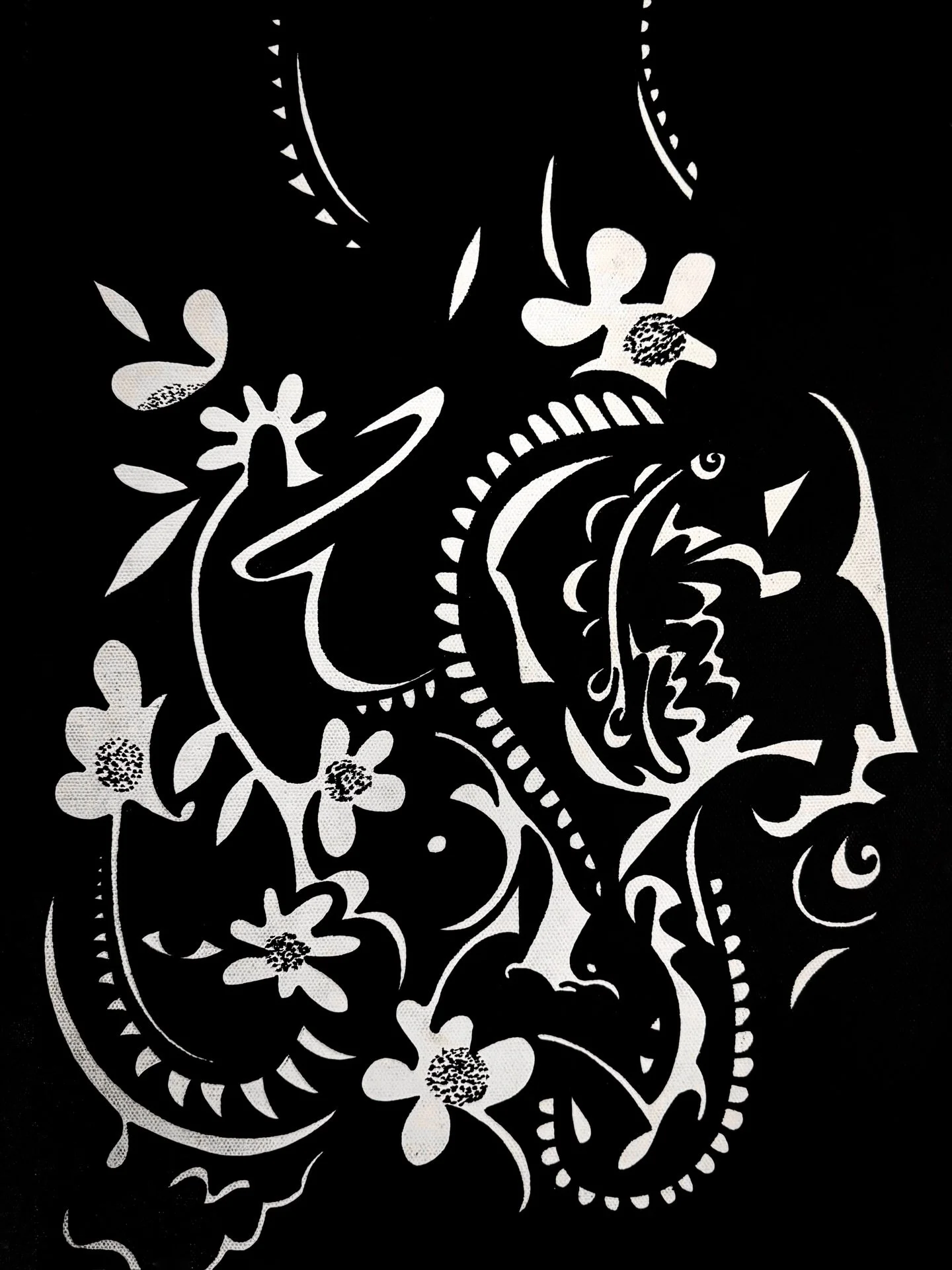 &lsquo;flowers for your shadow&rsquo; 

series of 10
posca on canvas paper