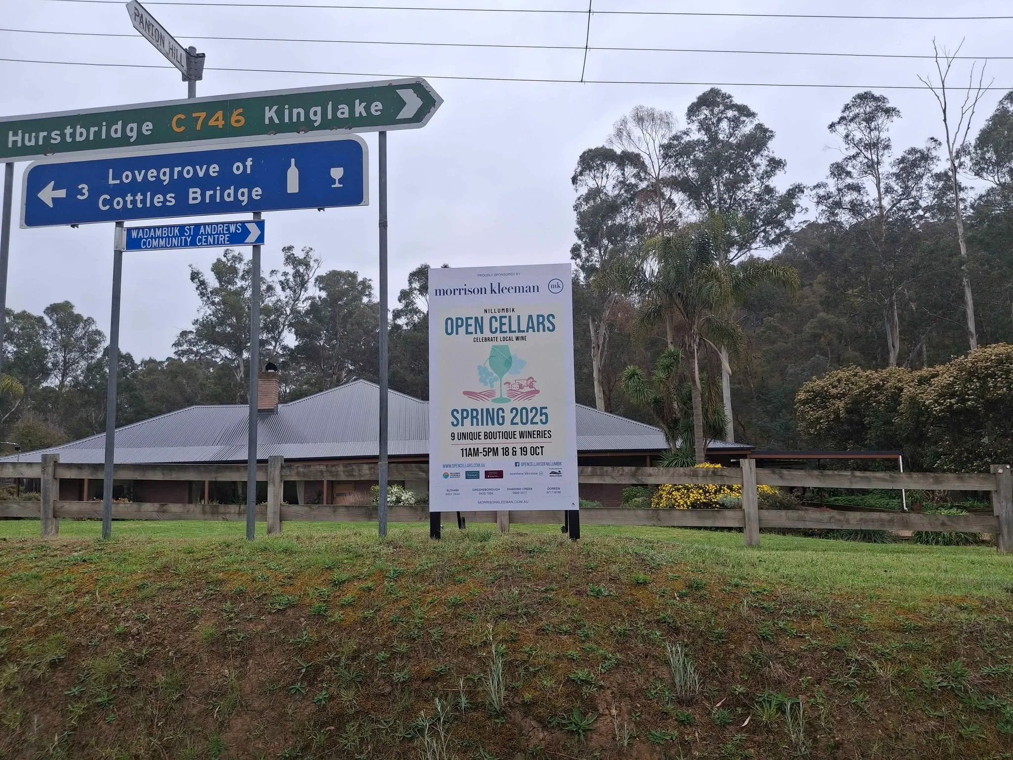 Have you spotted our Roadside Boards around town? Getting ready for Open Cellars spring this October 18 &amp; 19! 

A huge thank you to @morrison.kleeman  for their ongoing support of our event! 🙌 Their help with our roadside boards around the area 