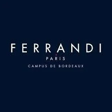 Logo FERRANDI PARIS CAMPUS DE BORDEAUX sur fond bleu