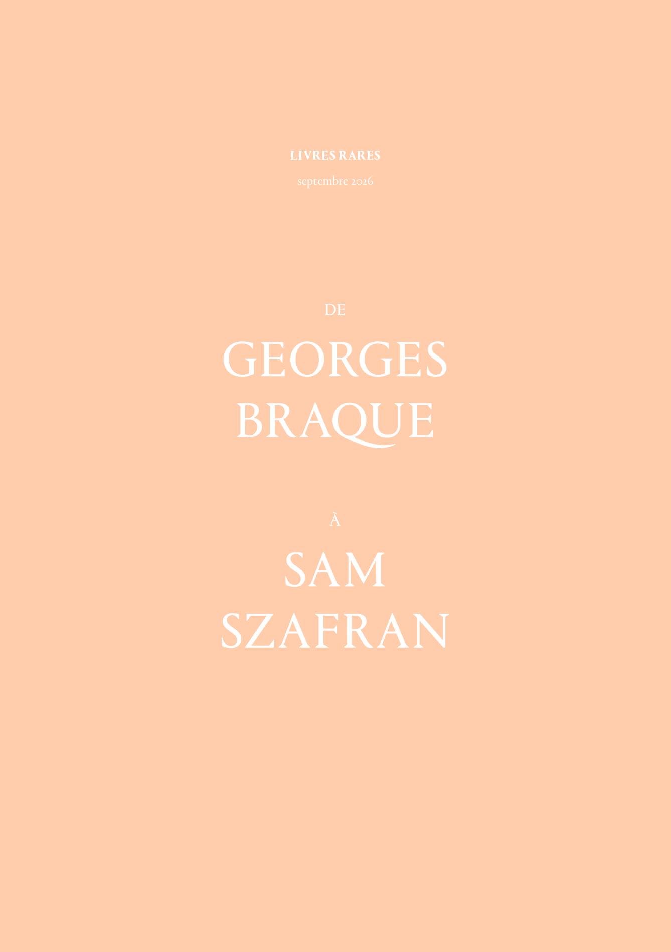 Ingert | Livres Rares | De Georges Braque à Sam Szafran