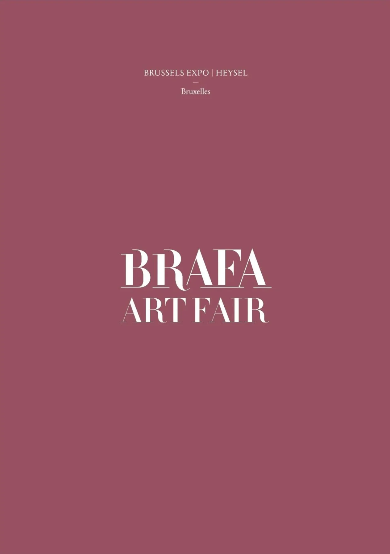 Affiche de la BRFA Art Fair à Bruxelles, organisée par Bruxelles Expo à Heysel.