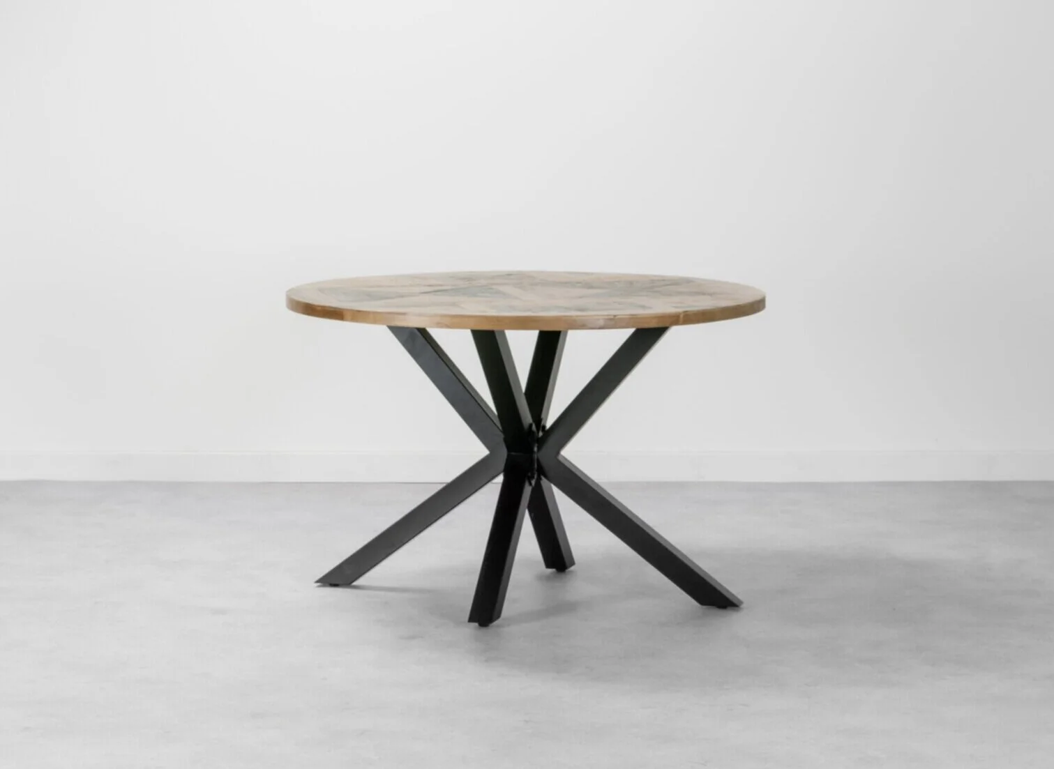 Metro Reclaimed Wood Round Dining Table - Single