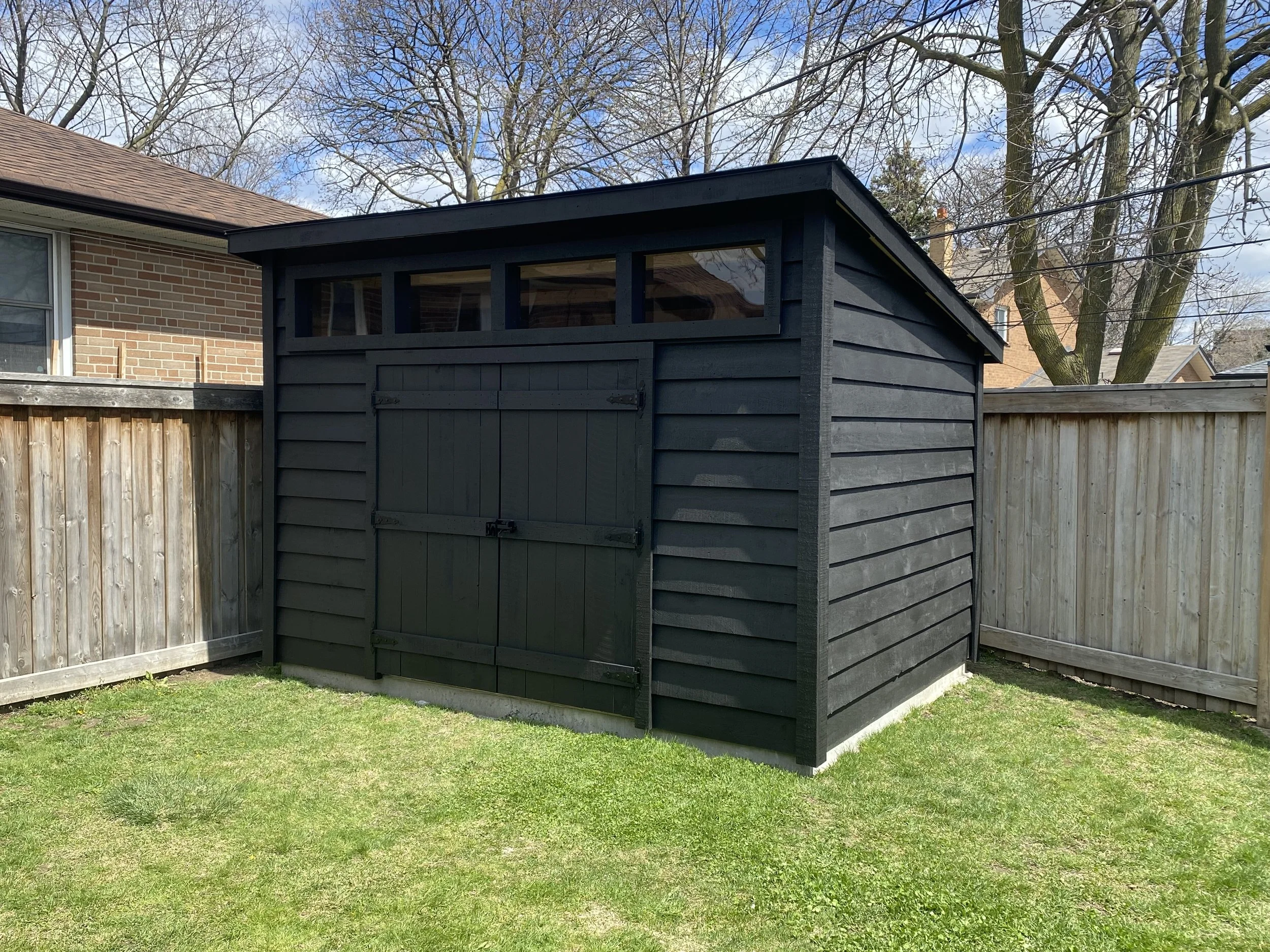 Shed:   
9x12 Classic Lean-To $6141 
 Options:   
2 x Extra windows $300  
Change Single Door to Double $175 
 Total: $6626